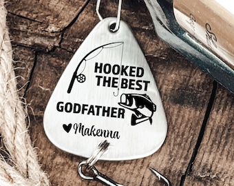 Gift for Godfather from Godson Personalized Godfather Gift Idea Godfather Fishing Lure Godparent Gift For Uncle from Nephew Present Idea