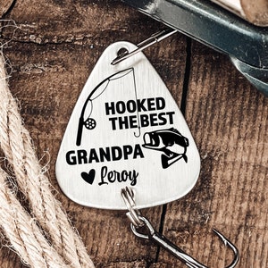 Grandpa Gift Grandpa Fishing Lure Fathers Day Gift for Grandpa Hooked The Best Grandpa Fishing Lure Papa PopPop Pops Gramps GPA Gift Idea