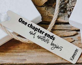 Chapter Ends Bookmark Another Begins Gift Idea For Bookmark Personalized Bookmark Present Gift Idea Birthday Gift Idea for Her Name