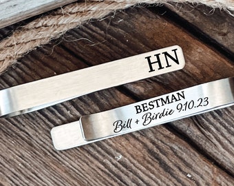 Beste man stropdas clip beste man tie bar beste man cadeau voor beste man gepersonaliseerde stropdas clip gegraveerde stropdas clip bruiloft partij cadeau voor mijn beste man