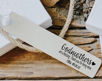 Godmother Gift Godmother Bookmark Personalized Godmother Gift for Godparent Gift Idea Bookmark Godparent Personalized Godmother Gift