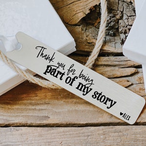My Story Bookmark Thank You Being Part Love Gift Idea For Bookmark Personalized Bookmark Present Idea Teacher Gift Teacher Christmas Gift