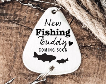 Pregnancy Announcement to Husband New Fishing Buddy Coming Soon Fishing Lure- Pregnancy Announcement New Fishing Buddy Announcement to Dad