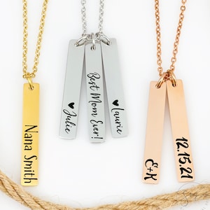 Custom Necklace Custom Jewelry Personalized Name Necklace Date Initial Women's Necklace Mom Necklace Pendant Necklace Personalized Necklace