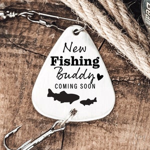 Father's Day Gift From Baby to New Dad Gift From Family Fathers Day Key  Ring Best Catch Fishing Lure Birth Announcement Baby's Weight Height 