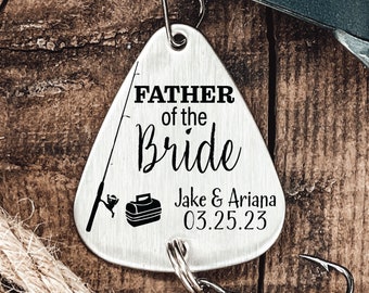 Father Of The Bride Gift Idea Personalized Father of the Bride Fishing Lure Wedding Gift For Dad Parent Wedding Day Gift For Dad Bride's Dad