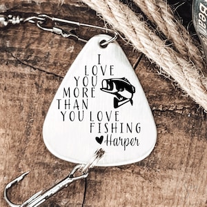 Personalized Fishing Lure Gift for Husband I Love You More Than You Love Fishing Anniversary Gift For Him Gift Valentines Gift from Wife