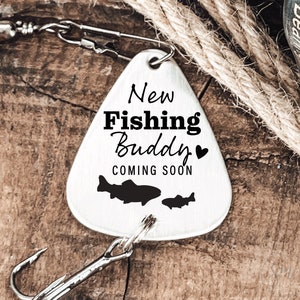 Pregnancy Announcement to Grandpa New Fishing Buddy Coming Soon Fishing Lure - Announcement Papa Gramps Grandpa Surprise Pregnancy Gift