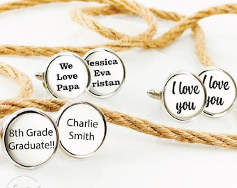 Custom Cuff Links Personalized Cufflinks Custom for Him Gift for Dad Uncle Grandpa Husband Future Husband Gift Custom Names Initials