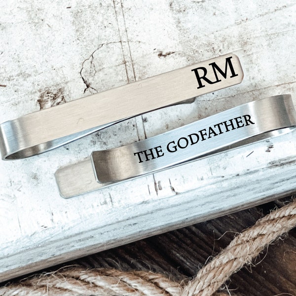 Personalized Godfather Gift The Godfather Tie Clip Godfather Tie Bar Godparent Gift From God Child For Godfather from Nephew Gift for Uncle