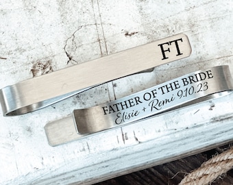 Personalized Father of the Bride Gift Father Of The Bride Tie Clip Father of the Brides Parent Gift Personalized Father of Bride Tie Clip