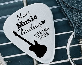 Pregnancy Announcement to Husband Pregnancy Boyfriend Gift New Music Buddy Coming Soon Guitar Pick Pregnancy Announcement Gift For Family