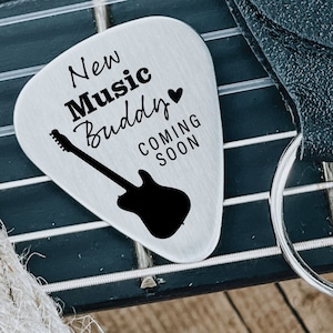 Pregnancy Announcement to Husband Pregnancy Boyfriend Gift New Music Buddy Coming Soon Guitar Pick Pregnancy Announcement Gift For Family