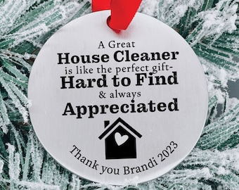 House Cleaner Ornament Gift Christmas Personalized Gift For House Cleaner Thank You Appreciation Cleaner Service