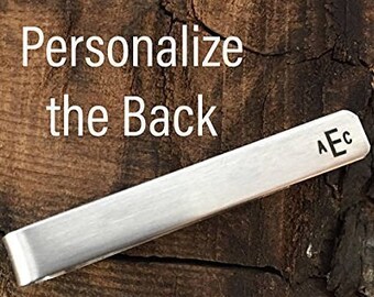 Monogram Tie Clip Groomsman Gift Tie Clip Personalize Tie Clip Monogram Tie Bar Personalized Mens Gift Groomsmen Gift Tie Clip