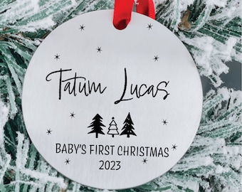 Baby 1st Ornament Personalized | 2023 Baby 1st Christmas Ornament | Baby Holiday Ornament 2023 | Gift for Baby's 1st Christmas Ornament