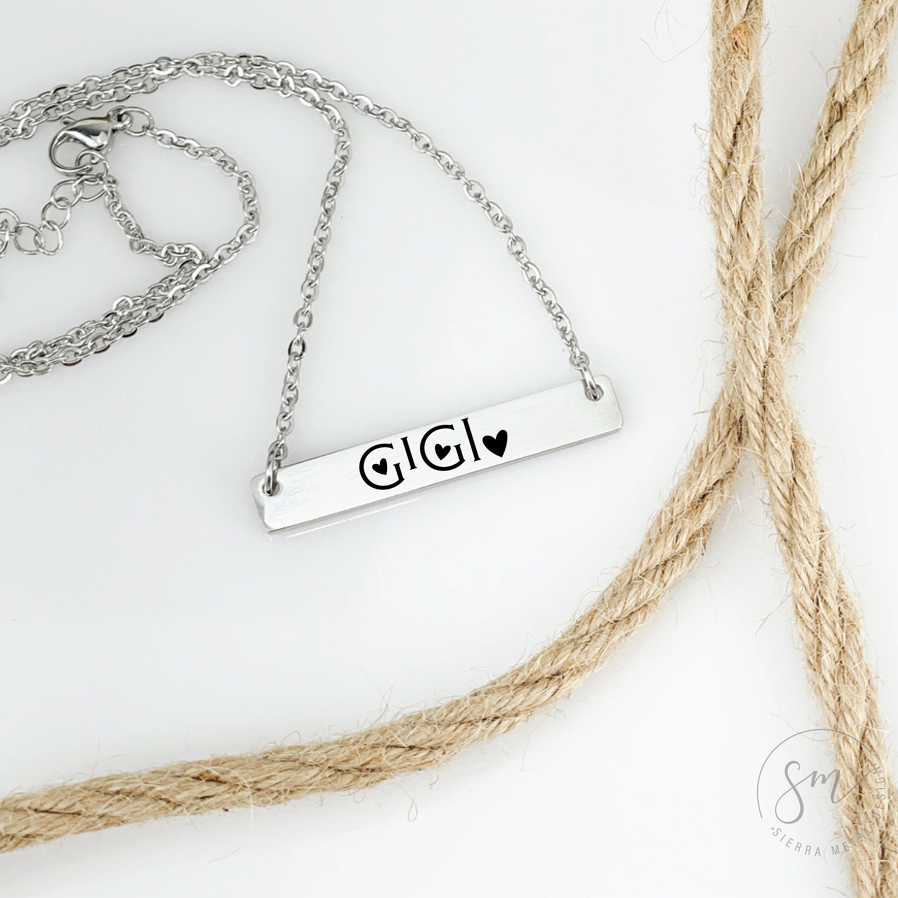 Grandma bar hotsell necklace