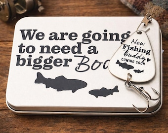 New Fishing Buddy Pregnancy Announcement Lure, Gift for Papa
