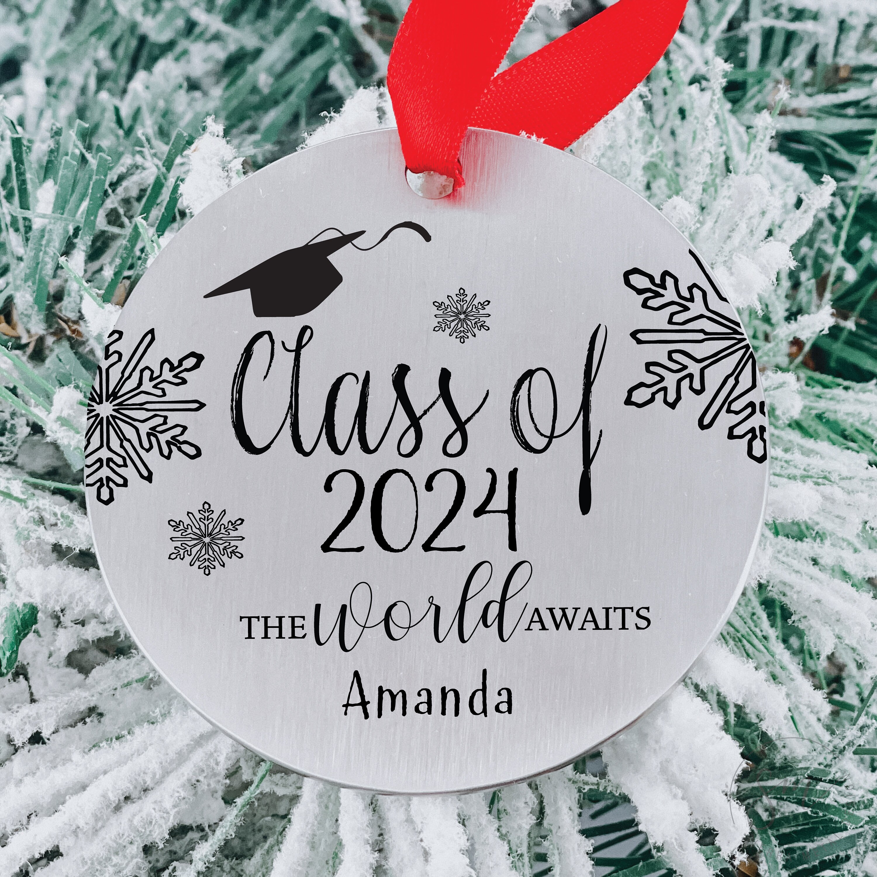 Personalized 2024 Graduation Cap Ornament With Date And Tassel