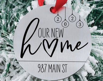 2023 Personalized Our New Home Ornament Personalized Our First Home Christmas Ornament Our First Home 2024 Personalized Address