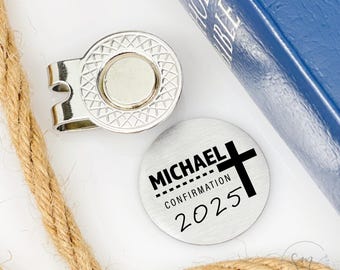 Personalized Boy's Confirmation Golf Ball Marker Confirmation Gift Boy Gift For Him Confirmation Golfing Gift For His Confirmation