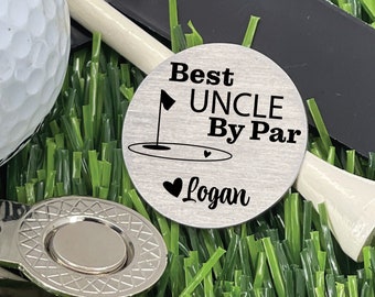 Best Uncle By Par Golf Ball Marker Personalized Golf Ball Marker Uncle Gift Idea For Father's Day Gift Idea For Birthday Niece From Nephew