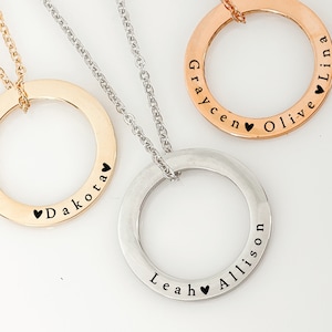 Gift for Wife | Christmas Gift for Wife from Husband | Wife  and Mom Necklace | Jewelry for Wife with Kids Names | Wife Christmas Gift Ring
