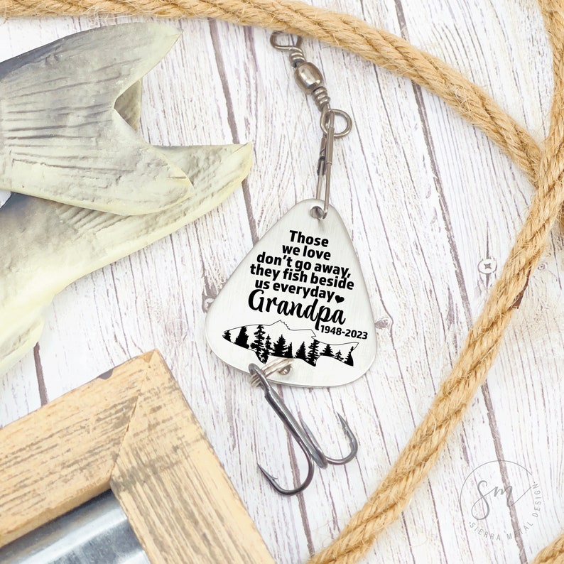 Remembrance Fishing Lure Grief Remembrance Gift They Fish Beside Us Fishing Lure Gift In Loving Memory Fishing Lure Gift For Your Loved Ones image 3