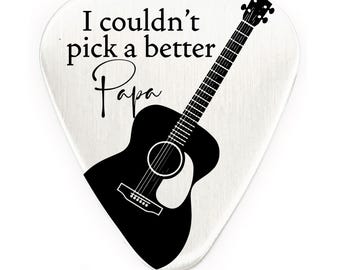 Papa Christmas Gift Guitar Pick Papa Gift for Father's Day Guitar Pick Papa Bday Gift Idea I love you Papa Birthday Gift Idea