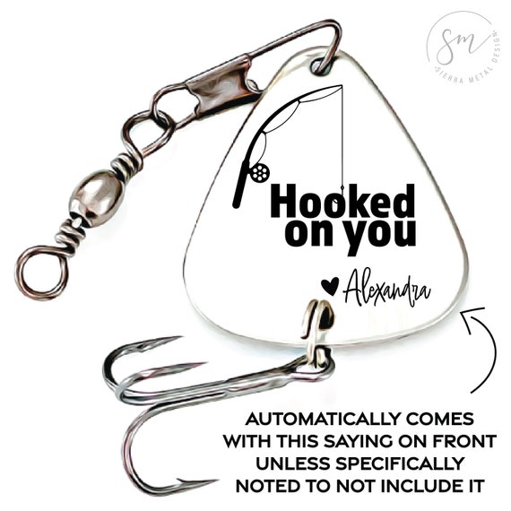 Personalized Fishing Lure Gift Hooked on You Fishing Lure Boyfriend Gift  Anniversary Gift Men's Gift Birthday Gift Personalized Name for Him -   Canada