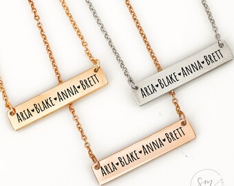 Olivia Jane Necklace Personalized Kids Name Necklace Kids Names Necklace Mom Personalized Mom Necklace Kids Names Mothers Day Jewelry Bar