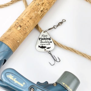 Pregnancy Announcement to Husband New Fishing Buddy Coming Soon Fishing Lure Pregnancy Announcement New Fishing Buddy Announcement to Dad image 2