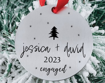 Engagement Gift Christmas Ornament 2023 Engagement Gift for Couple Engagement Gifts for Her Engagement Ornament Personalized for Couple