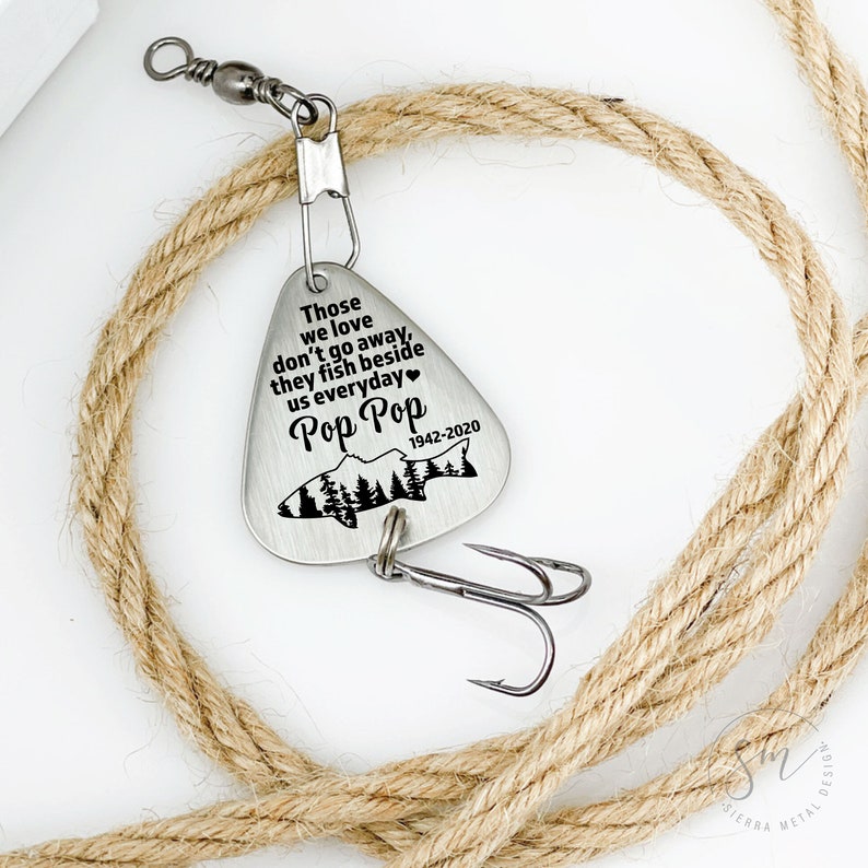 Remembrance Fishing Lure Grief Remembrance Gift They Fish Beside Us Fishing Lure Gift In Loving Memory Fishing Lure Gift For Your Loved Ones image 8