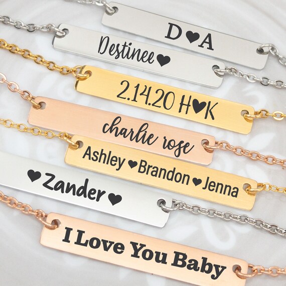 bar necklace for girlfriend