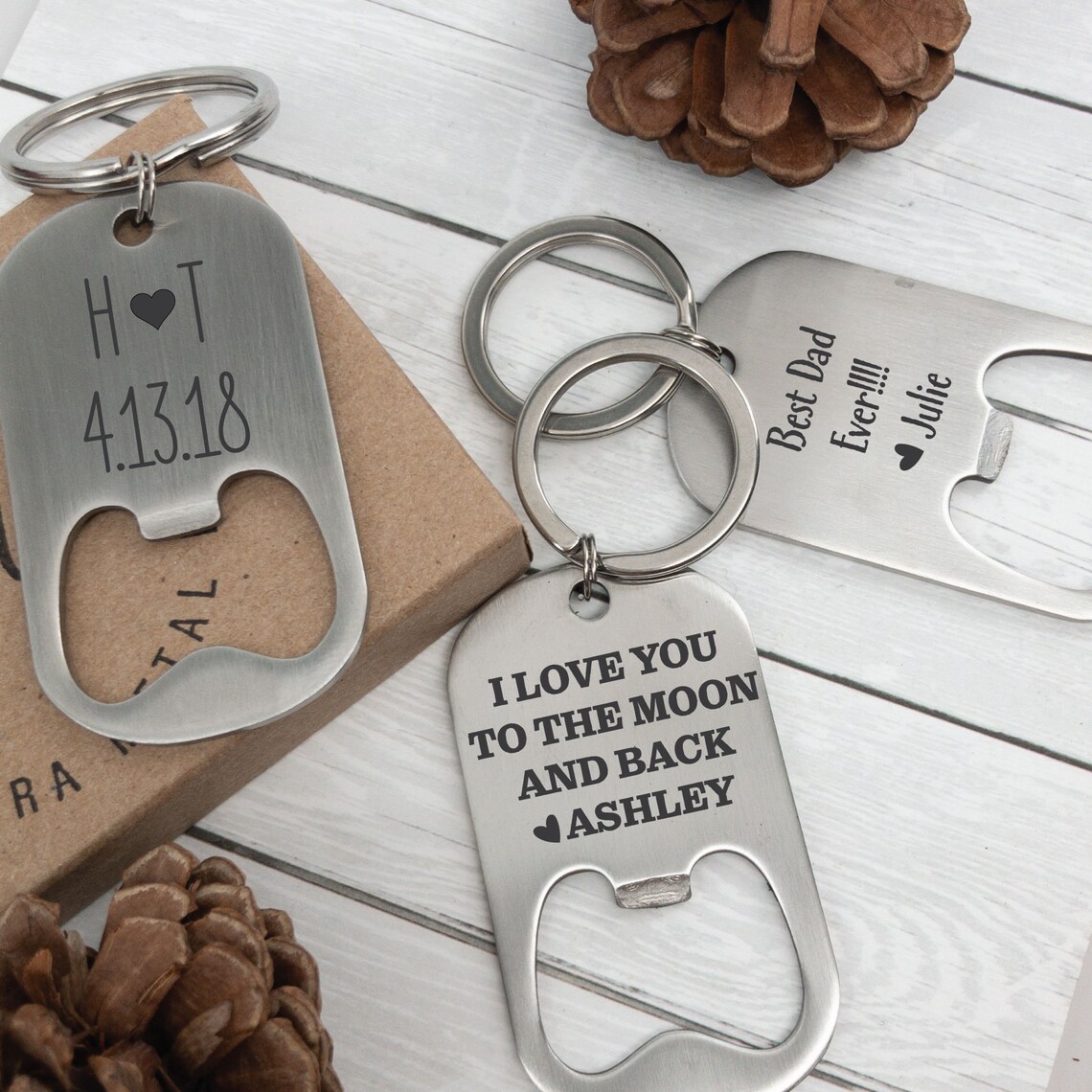 Custom Bottle Opener Keychain Personalized with your Message Etsy