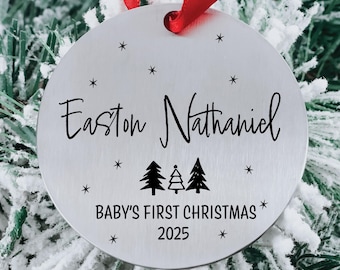 Baby Ornament for Girl | Girl Baby's First Christmas | Girl Baby's 1st Christmas Ornament 2025 | Personalized Baby Girl Ornament | Baby Gift