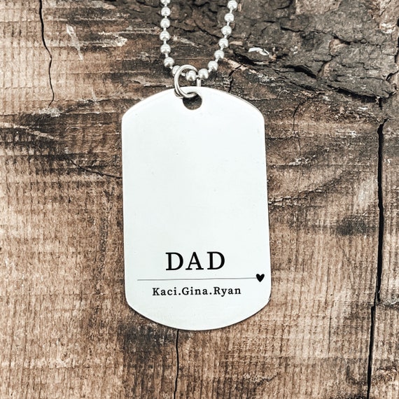 Dad necklace personalized deals