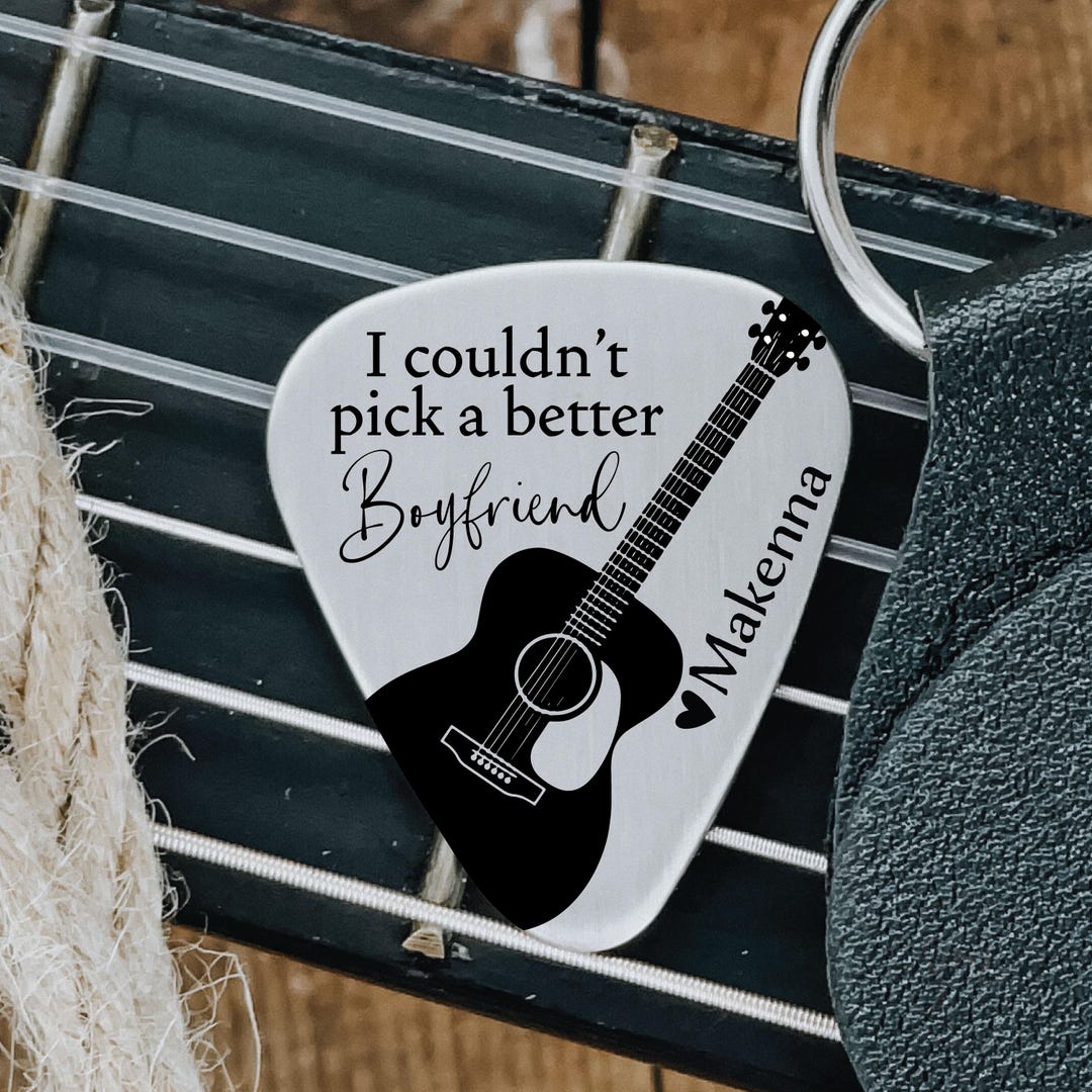Handmade Crochet Guitar With "I Pick You Always & Forever" Card – Birthday, Anniversary, Valentine's Gift For Music Lovers