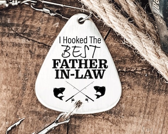 I Hooked the Best Father In-law Fishing Lure - Father of the Groom Gift Wedding Fishing Lure Father In-law Gift Father In Law Gift