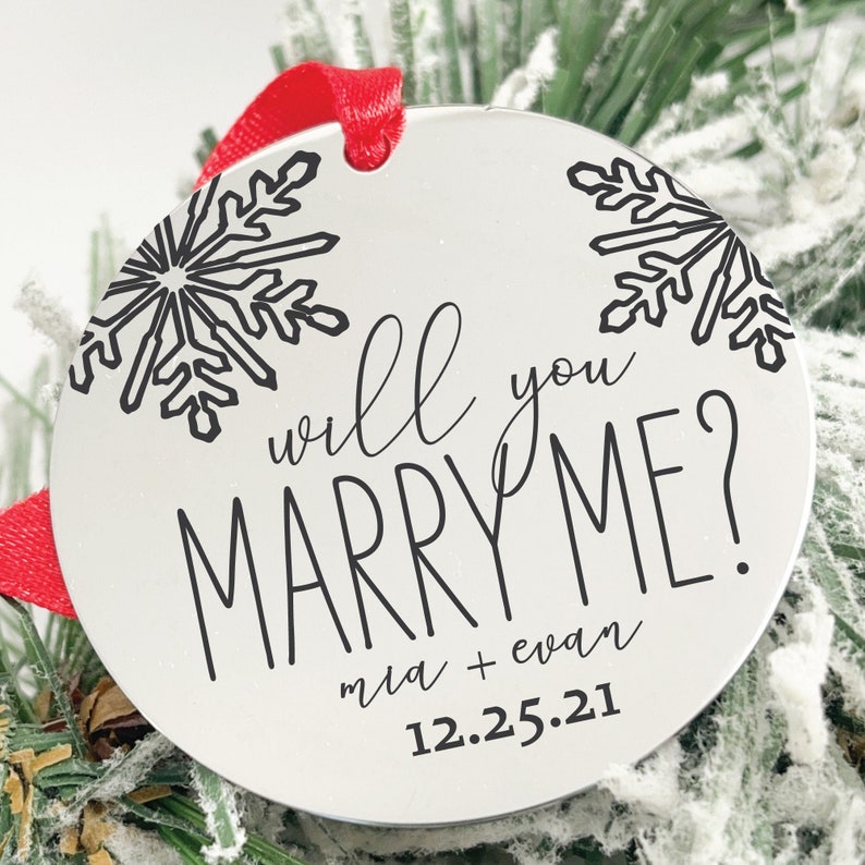 Will You Marry Me Christmas Ornament 