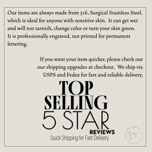 May include: A white background with black text that reads "Top Selling 5 Star Reviews" and "Quick Shipping for Fast Delivery". The text is in a bold, sans-serif font. There is a small logo in the bottom right corner that reads "Sierena Metal Design".