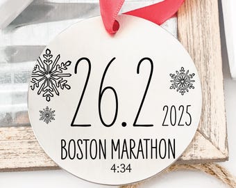 Marathon Ornament Personalized 26.2 Ornament Christmas 2025 Gift Marathon Christmas Ornament Gift Running Christmas Decoration for Marathon