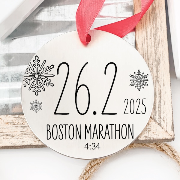 Marathon Ornament Personalized 26.2 Ornament Christmas 2025 Gift Marathon Christmas Ornament Gift Running Christmas Decoration for Marathon