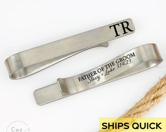 Personalized Father Of The Groom Gift Father of the Groom Tie Clip Father Of The Groom Wedding Tie Clip Gift For Father In Law Parent Gift