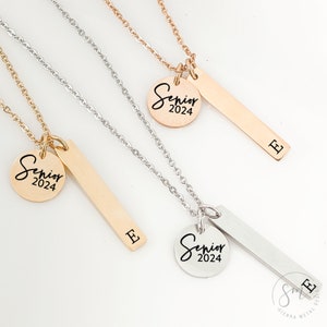 Senior Gift Graduation Necklace Graduation 2024 Gift Class of Girl Graduation Gift for Girl Personalized Name Necklace for Girl Senior 2024