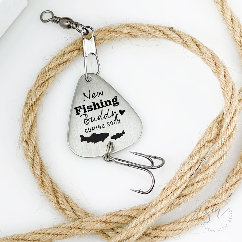 Pregnancy Announcement to Husband New Fishing Buddy Coming Soon Fishing Lure Pregnancy Announcement New Fishing Buddy Announcement to Dad image 8