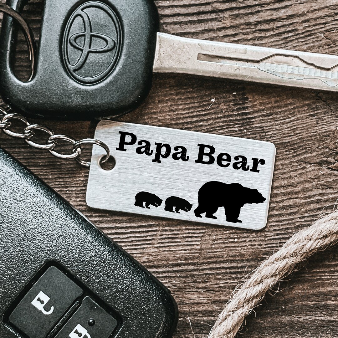 Papa Car Key I Love Papa Charm Keychain Gifts For Dad Grandpa Car Keys Keyring Heart New 