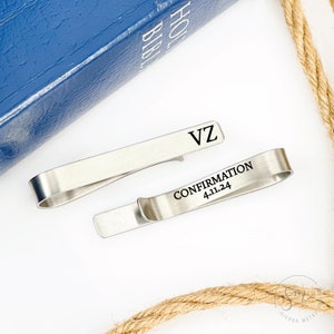 Personalized Confirmation Gift Boy's First Conf Tie Clip Gift Confirmation Tie Bar Boy Tie Clip Confirmation Gift Little Boy Gift Sacrament