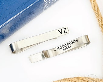 Personalized Confirmation Gift Boy's First Conf Tie Clip Gift Confirmation Tie Bar Boy Tie Clip Confirmation Gift Little Boy Gift Sacrament